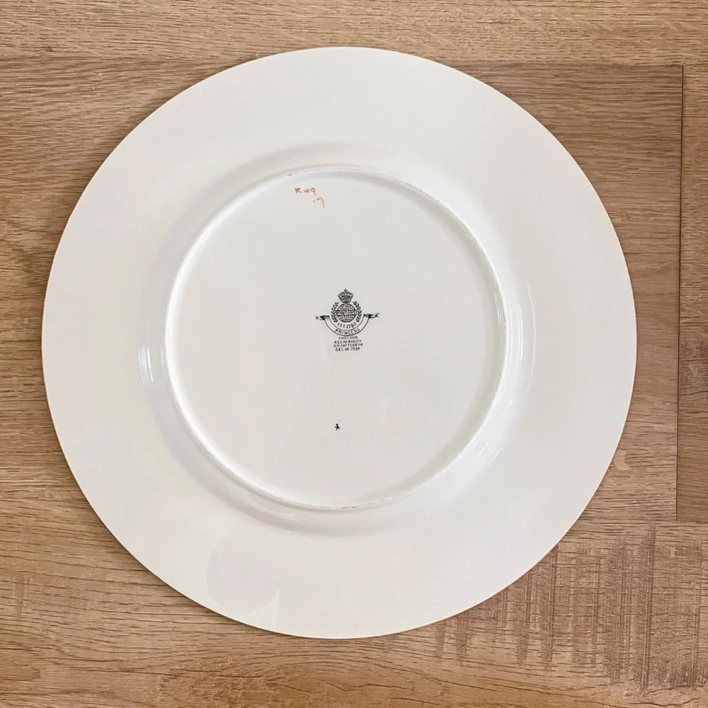 Antique 1924 Mintons England Princess Yellow Flower Bone China‎ Dinner Plate 10